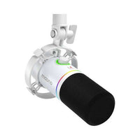 ماونوكاستر PD200X ميكروفون ألعاب ديناميكي USB/XLR RGB - أبيض