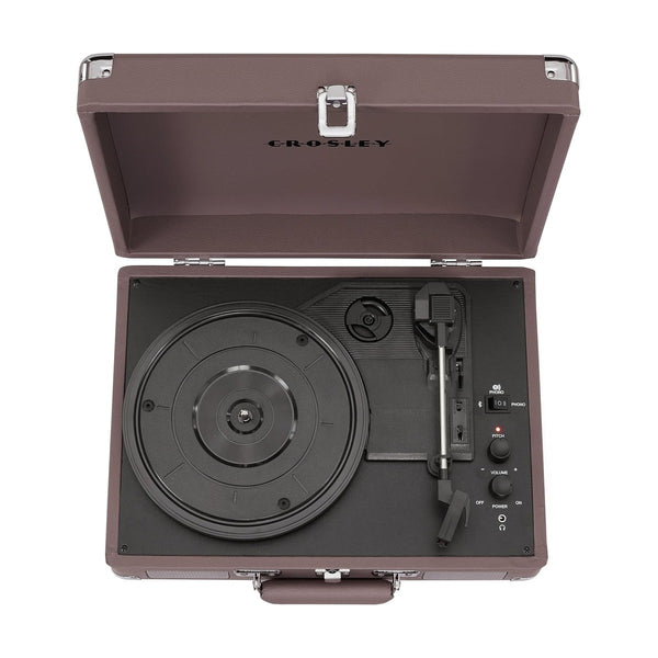 CROSLEY CRUISER PLUS PORTABLE TURNTABLE WITH BLUETOOTH IN/OUT - PURPLE ASH