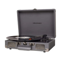Crosley Cruiser Deluxe Turntable Slate - Bluetooth In and Out Player