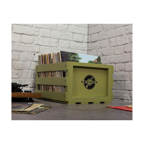 CROSLEY RECORD STORAGE CRATE - SAGE