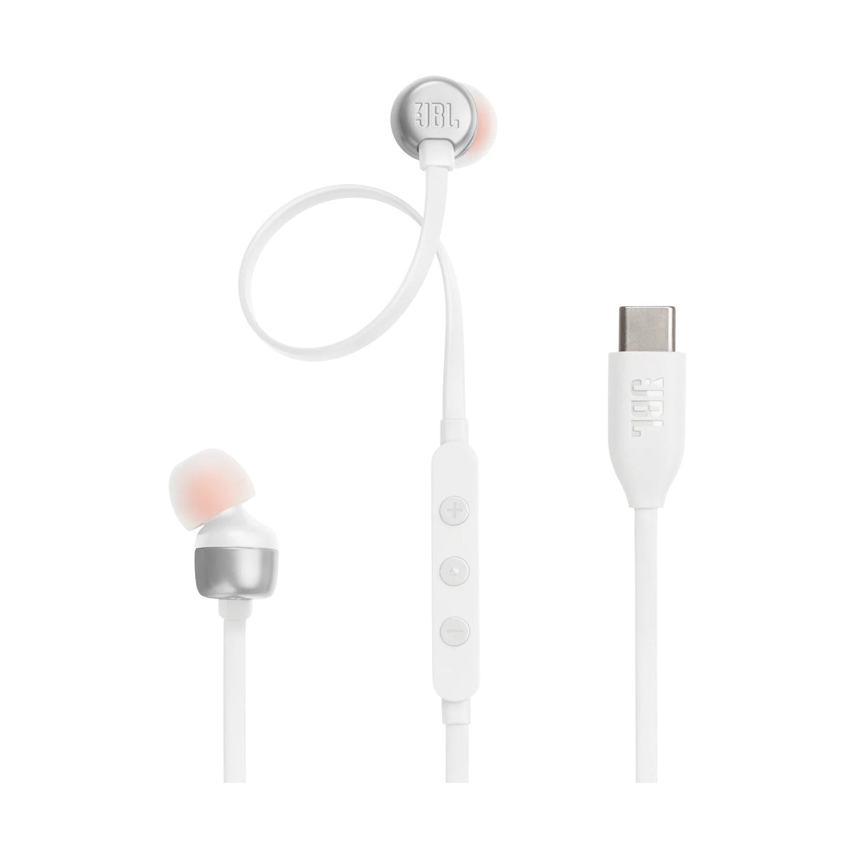 سماعات أذن JBL T310 WI-RED HI-RES - أبيض