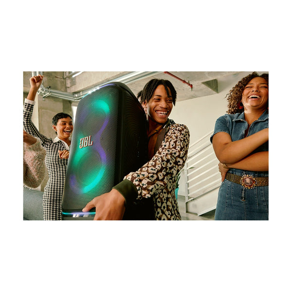 JBL PARTYBOX STAGE 320 PORTABLE PARTY SPEAKER & WHEELS - BLACK