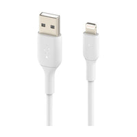 كيبل بيلكن بوست تشارج USB-A إلى لايتنينج، 1 متر، أبيض (عبوة من قطعتين)