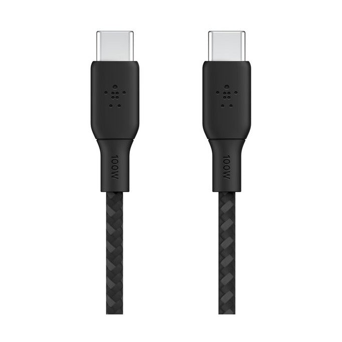 Belkin BOOST CHARGE 100w USB-C to USB-C Laptop Charging Cable Braided 2M Black