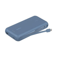 BELKIN BOOSTCHARGE POWER BANK 20K, PD 30W WITH USB-C INTEGRATED CABLE AND USB-C & USB-A PORTS, BLUE