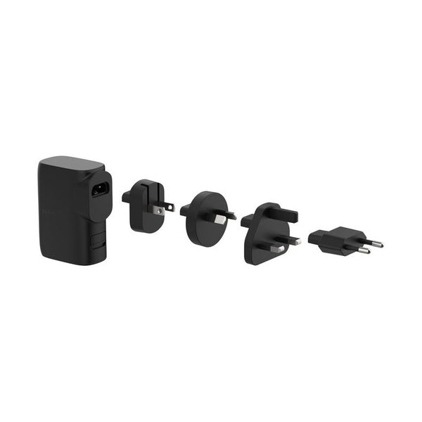 Belkin BoostCharge Hybrid 25W Wall Charger and 5000mAh Power Bank, USB-C PD and USB-A, Travel Plug Kit