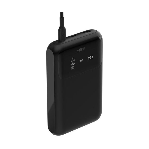 Belkin BoostCharge Pro 20K 3-Port Laptop Power Bank, 65W USB-C PD, Black