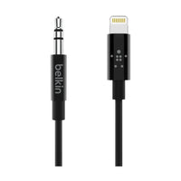 BELKIN 3.5 MM AUDIO CABLE WITH LIGHTNING CONNECTOR, 90CM