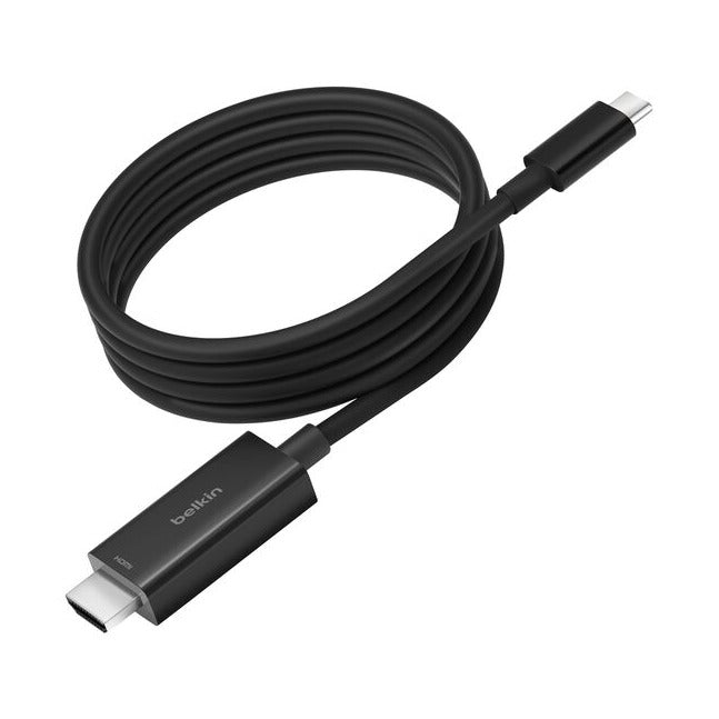 كابل BELKIN CONNECT USB-C إلى HDMI 2.1، يدعم دقة تصل إلى 8K 60Hz و HDR10+، ويدعم HBR3، DSC، HDCP 2.2 للمحتوى المحمي على ITUNES/NETFLIX، 2 متر