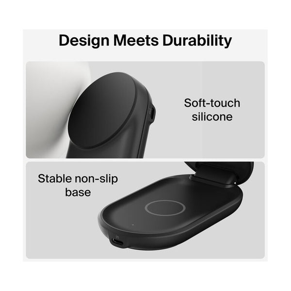 Belkin BOOST CHARGE QI2 25w Magnetic 2in1 Foldable Wireless Charging Stand - Black