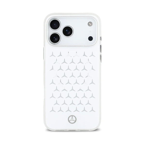 Mercedes-Benz iPhone 17 Pro Max HardCase MagSafe PC/TPU FROSTED W/ New Star Pattern - White