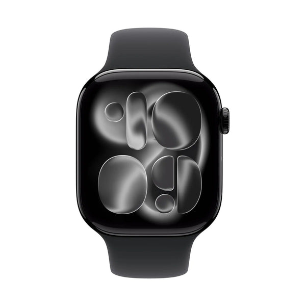 Apple Watch Series 11 GPS 42mm Jet Black Aluminium Case with Black Sport Band - S/M