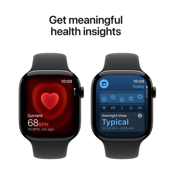 Apple Watch Series 11 GPS 42mm Jet Black Aluminium Case with Black Sport Band - S/M