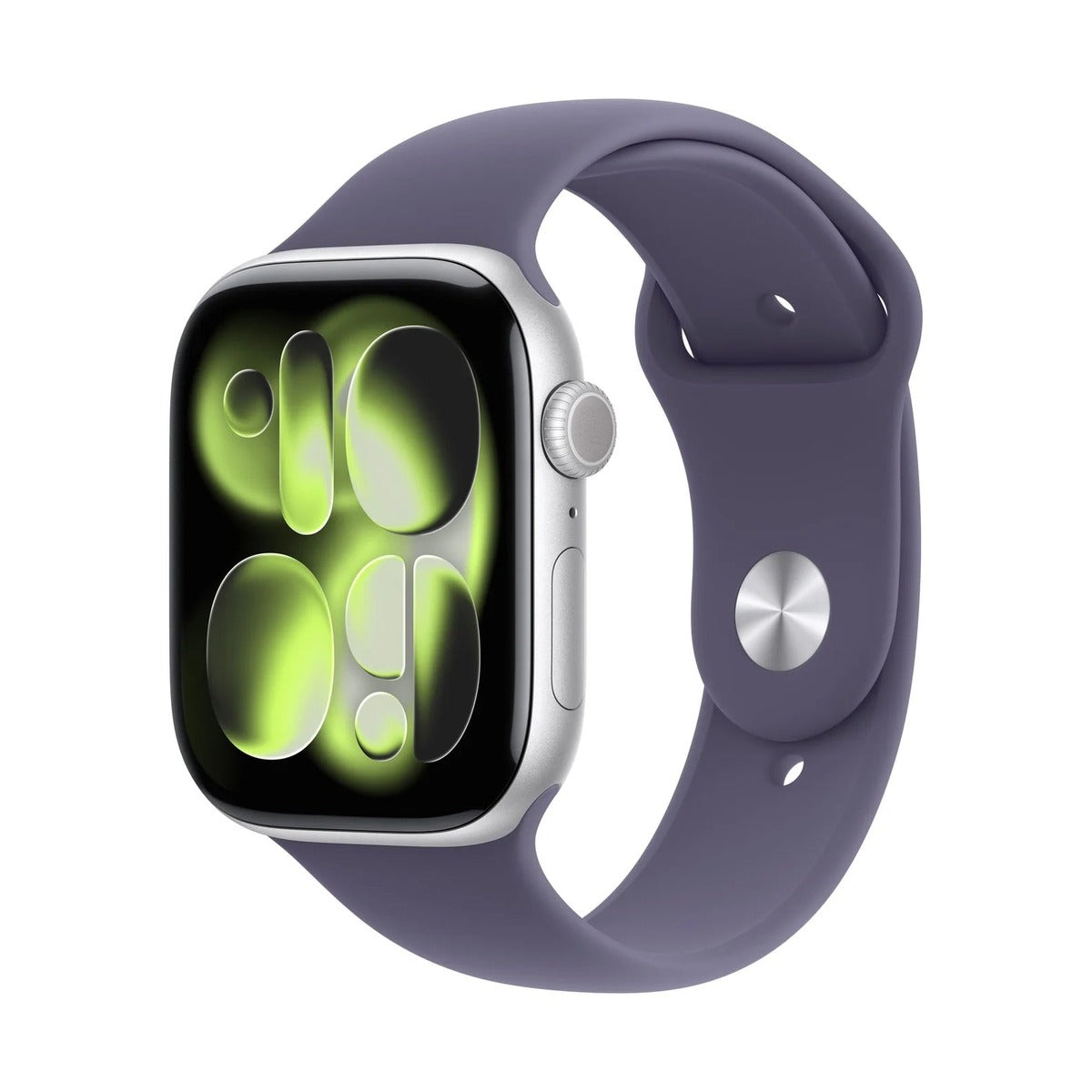 Apple Watch Series 11 GPS 46mm Silver Aluminium Case with Purple Fog Sport Band - M/L