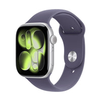 Apple Watch Series 11 GPS 46mm Silver Aluminium Case with Purple Fog Sport Band - M/L