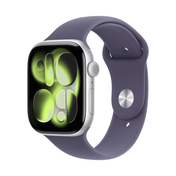 Apple Watch Series 11 GPS 46mm Silver Aluminium Case with Purple Fog Sport Band - M/L