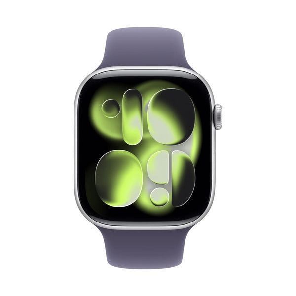 Apple Watch Series 11 GPS 46mm Silver Aluminium Case with Purple Fog Sport Band - M/L