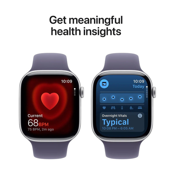 Apple Watch Series 11 GPS 46mm Silver Aluminium Case with Purple Fog Sport Band - M/L