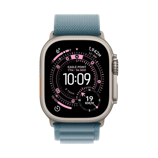 Apple Watch Ultra 3 GPS + Cellular 49mm Natural Titanium Case with Light Blue Alpine Loop - Medium
