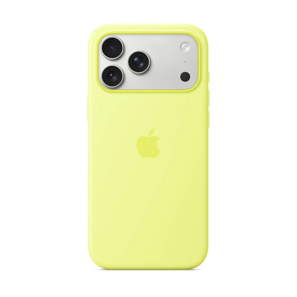 iPhone 17 Pro Max Silicone Case with MagSafe – Neon Yellow