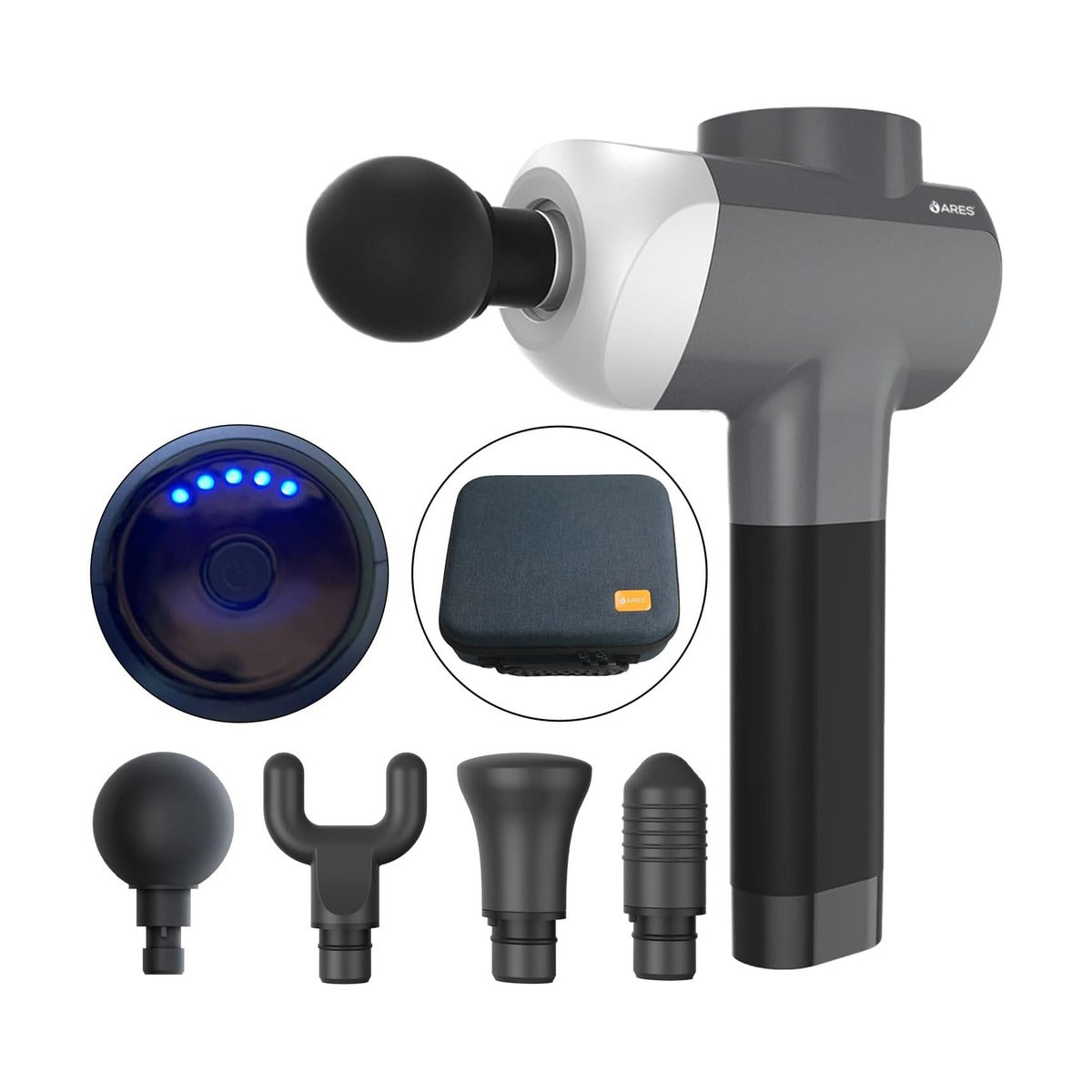 Ares - Ufitness-2 Gun Massager - Gray