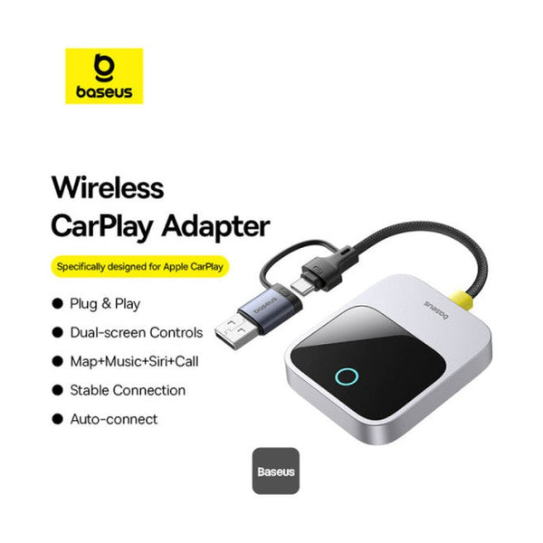 Baseus - Os-Baseus Safejourney Series Wireless Carplay Adapter Space Grey