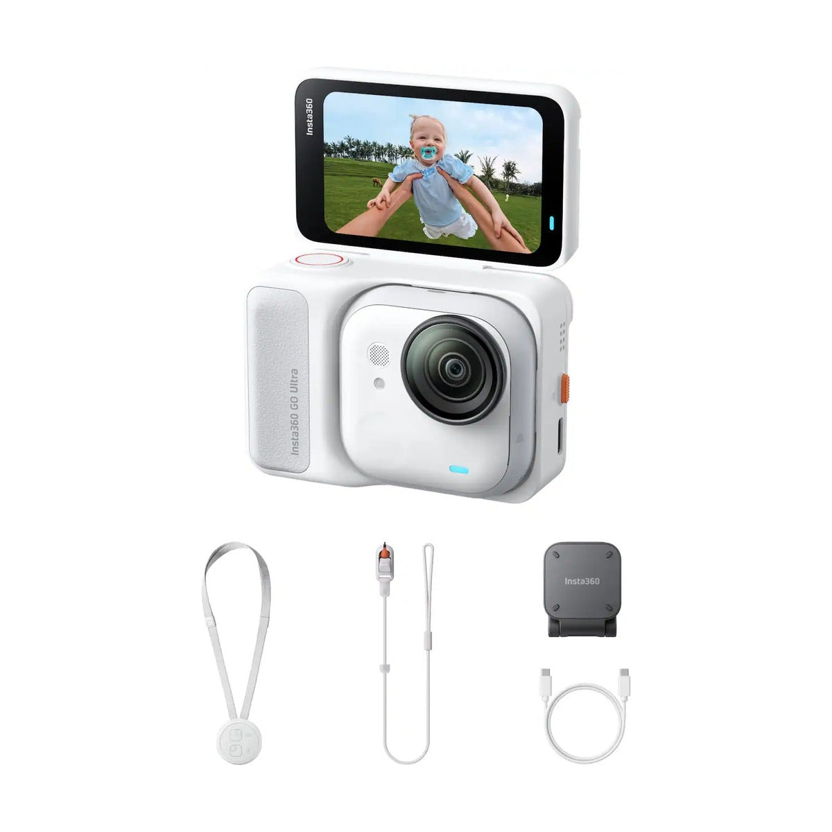 Insta360 GO Ultra Standard Bundle White - 4K60 Palm Action Camera