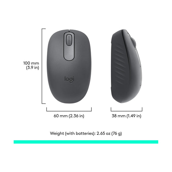 Logitech M196 Bluetooth Wireless Mouse, Compatible With PC and Mac, Windows and macOS - Graphite New Arrival