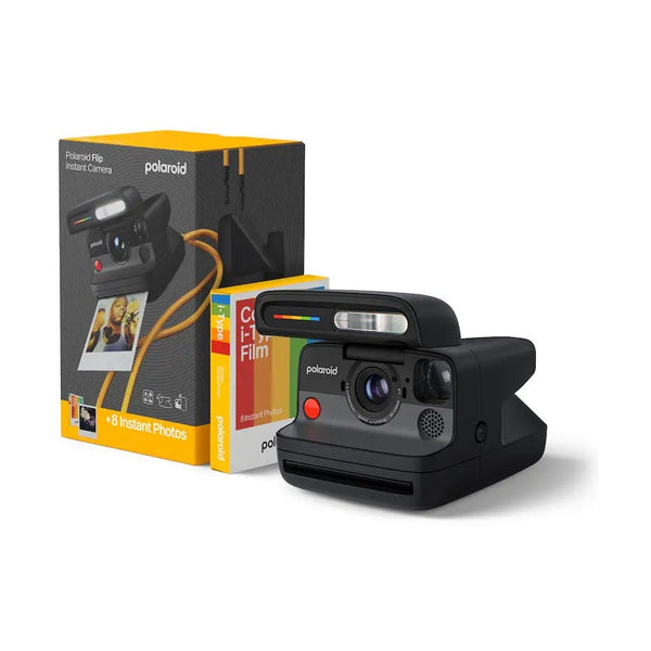 Polaroid - Flip - Instant Camera With Color Film Bundle - 8 - Black