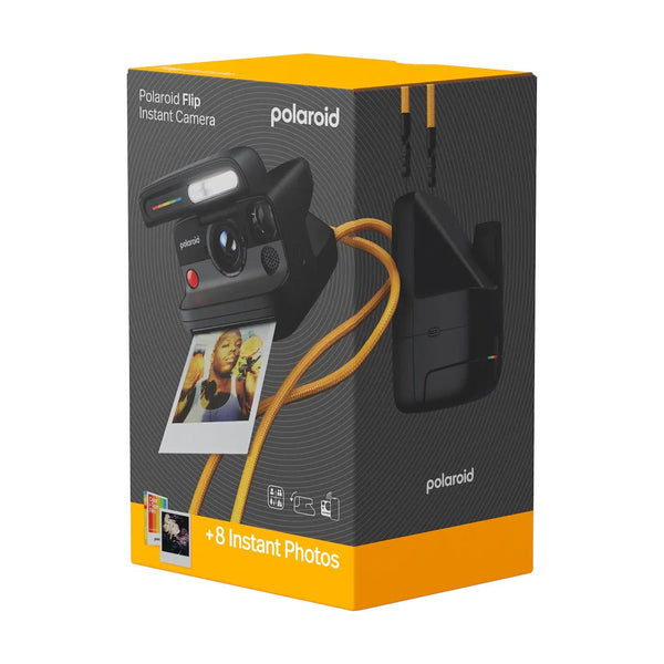 Polaroid - Flip - Instant Camera With Color Film Bundle - 8 - Black