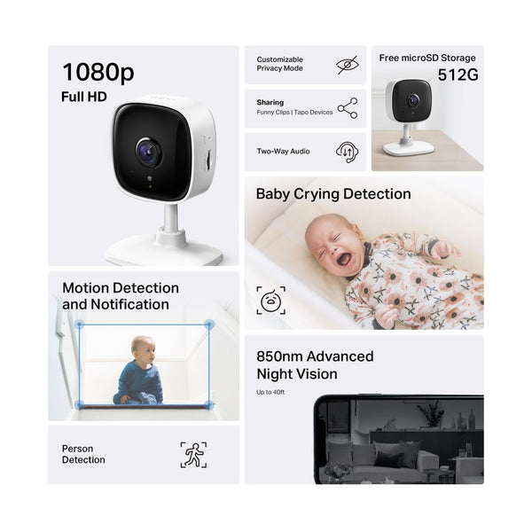 Tapo - Tapo Tc60 Home Security Wi-Fi Camera