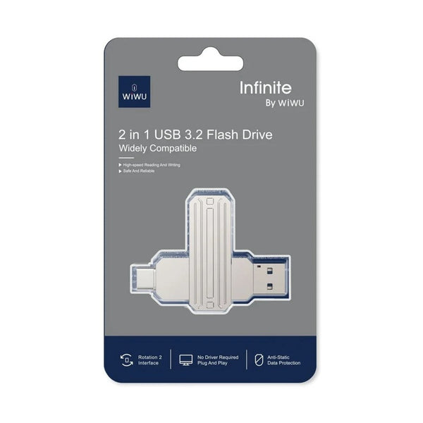 Wiwu - Usb 3.2 - 128Gb - Usb Flash Drive - Silver