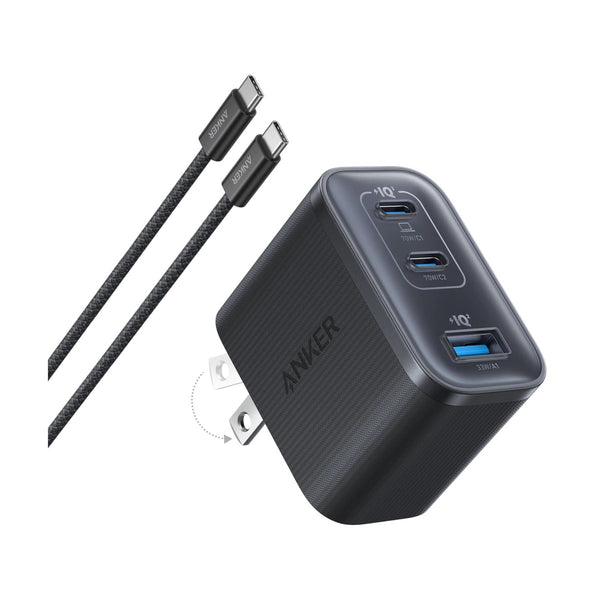 Anker Nano Charger (70W, 3 Ports) Black
