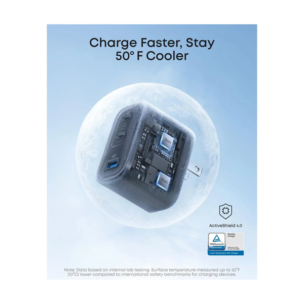Anker Nano Charger (70W, 3 Ports) Black