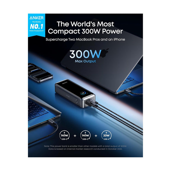 Anker Prime Power Bank (26K,300W) Black