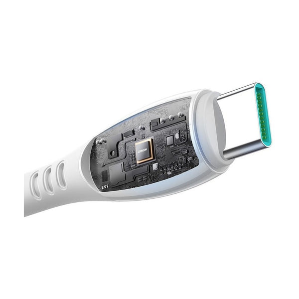 Joyroom S-A59 Vibrant Series 3 charging and data transfer cable, USB/USB-C, 3A, 480Mbps, 1.2m - White