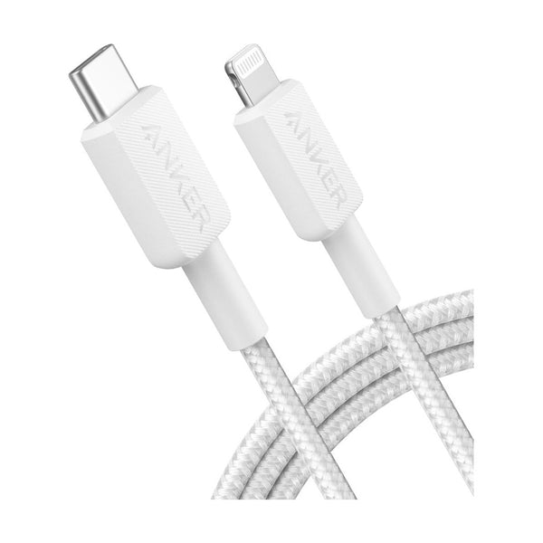Anker - 322 Usb-C To Lightning Cable (6Ft Braided) White
