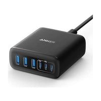 Anker - Charger (112W, 6 Ports, Gan) Black