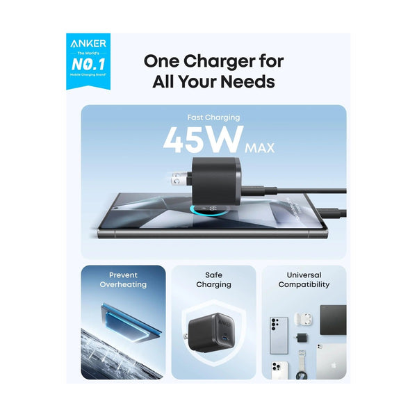 Anker - Nano Charger (45W) Black