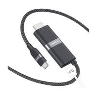 كابل أنكر نانو USB-C إلى HDMI بطول 6 أقدام، دقة 4K، لون أسود - سلك عرض مضفر