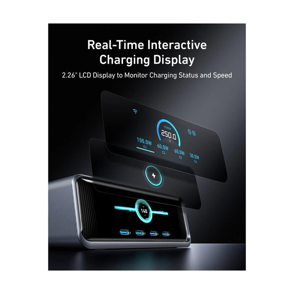 Anker - Prime 250W Gan Desktop Charger (6 Ports) Silver