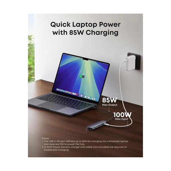 Anker - Usb C Hub, 7-In-1 Multi-Port Usb Adapter For Laptops