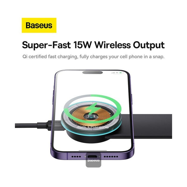 Baseus C02 Pro Series Magnetic Wireless Charging Car Mount Cluster Black