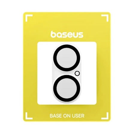 Baseus Crystal Series Hd Full-Frame Lens Protector For Ip 16/16 Plus, Clear (Pack Of 2 With 2 Cleaning Kits)