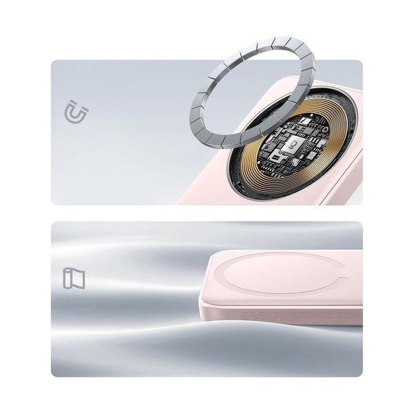 Baseus Enerfill Fm11 Ultra-Mini Magnetic Power Bank 10000Mah 22.5W Baby Pink