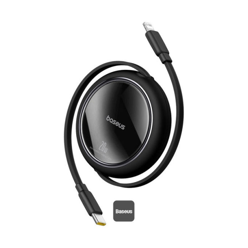 Baseus Free2Pull Retractable Charging Cable Usb-C To Ip 20W 1M Cluster Black