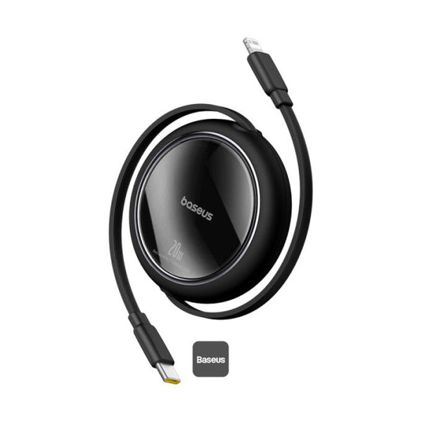 Baseus Free2Pull Retractable Charging Cable Usb-C To Ip 20W 1M Cluster Black