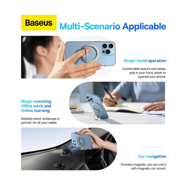 Baseus Halo Series Foldable Metal Ring Stand(Single-Ring)Silver