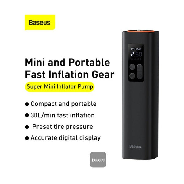 Baseus Super Mini Inflator Pump Black