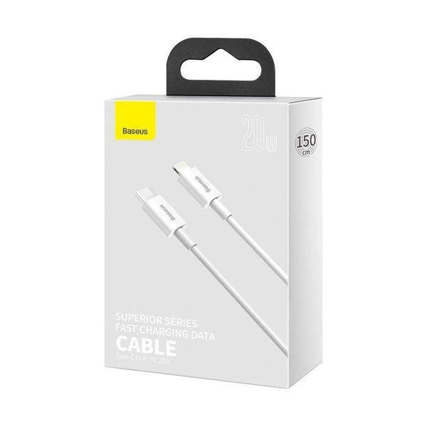 Baseus Superior Series Fast Charging Data Cable Type-C To Ip Pd 20W 1.5M White